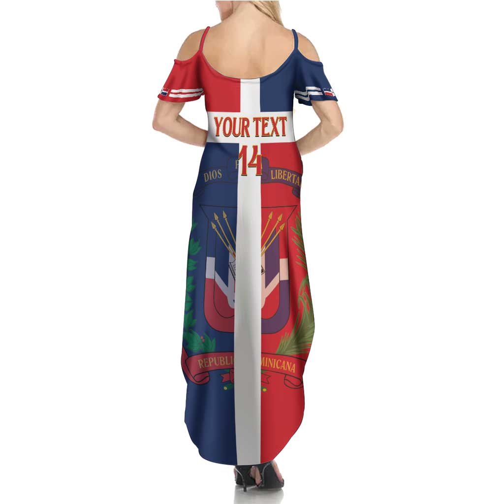 Custom Dominican Republic Football Family Matching Summer Maxi Dress and Hawaiian Shirt Go Champions Flag Style