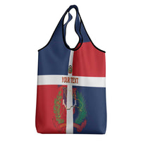 Custom Dominican Republic Football Grocery Bag Go Champions Flag Style