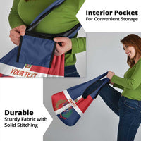 Custom Dominican Republic Football Grocery Bag Go Champions Flag Style