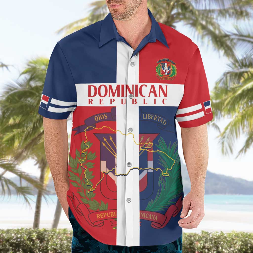 Custom Dominican Republic Football Hawaiian Shirt Go Champions Flag Style