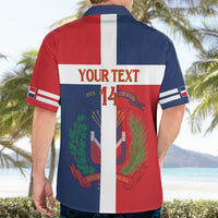 Custom Dominican Republic Football Hawaiian Shirt Go Champions Flag Style