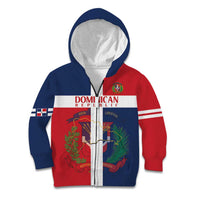 Custom Dominican Republic Football Kid Hoodie Go Champions Flag Style