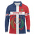 Custom Dominican Republic Football Long Sleeve Polo Shirt Go Champions Flag Style