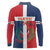 Custom Dominican Republic Football Long Sleeve Polo Shirt Go Champions Flag Style