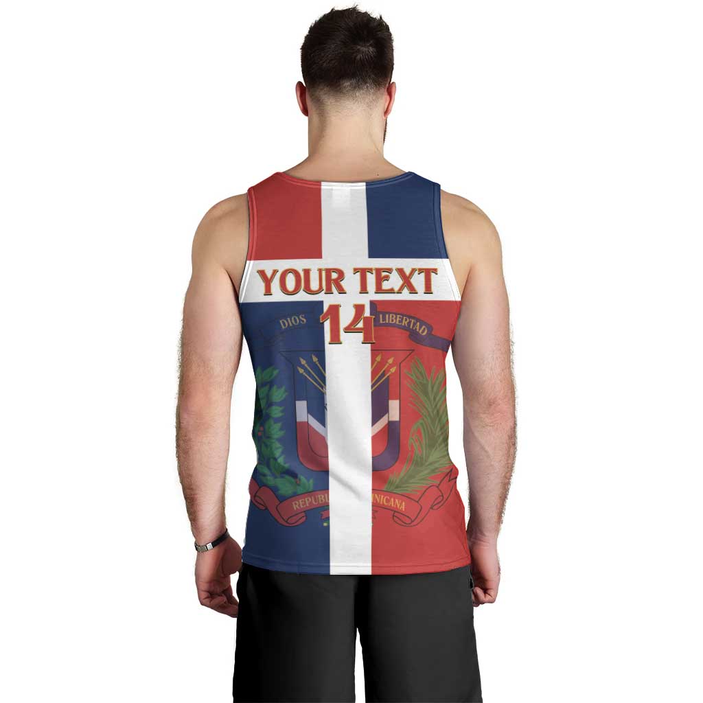 Custom Dominican Republic Football Men Tank Top Go Champions Flag Style