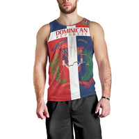 Custom Dominican Republic Football Men Tank Top Go Champions Flag Style