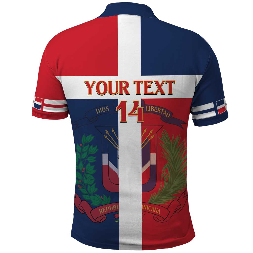 Custom Dominican Republic Football Polo Shirt Go Champions Flag Style