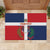 Custom Dominican Republic Football Rubber Doormat Go Champions Flag Style