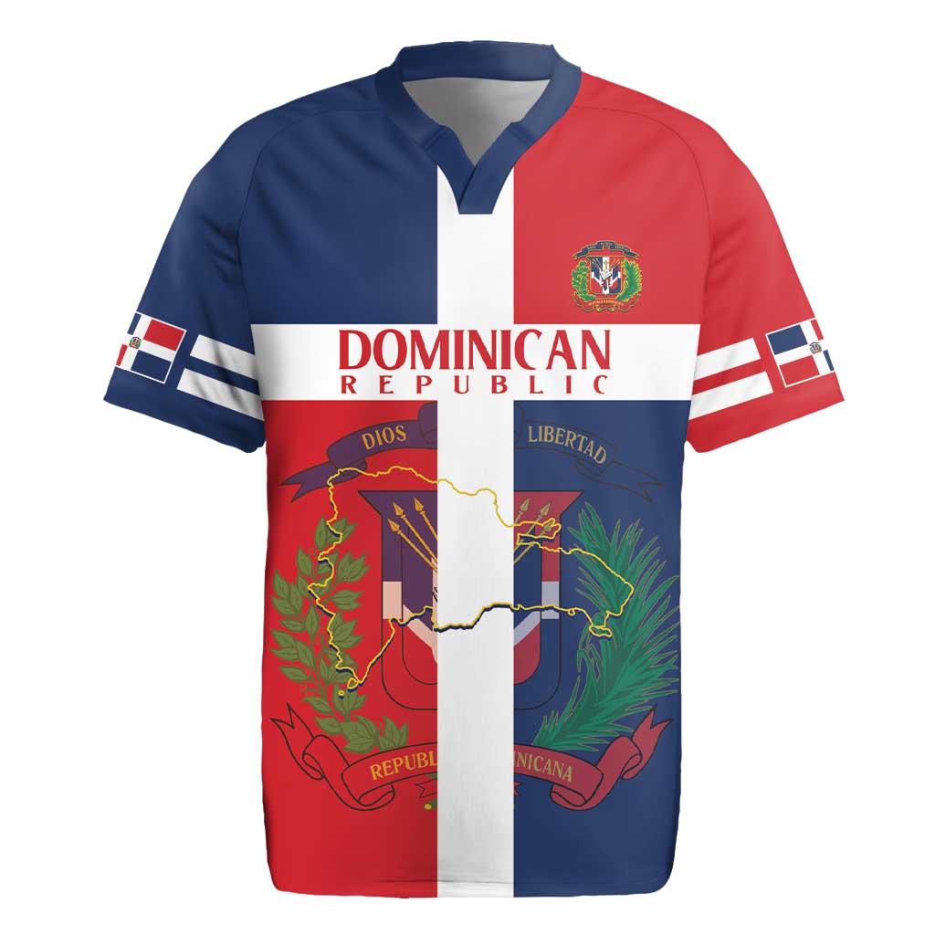 Custom Dominican Republic Football Rugby Jersey Go Champions Flag Style