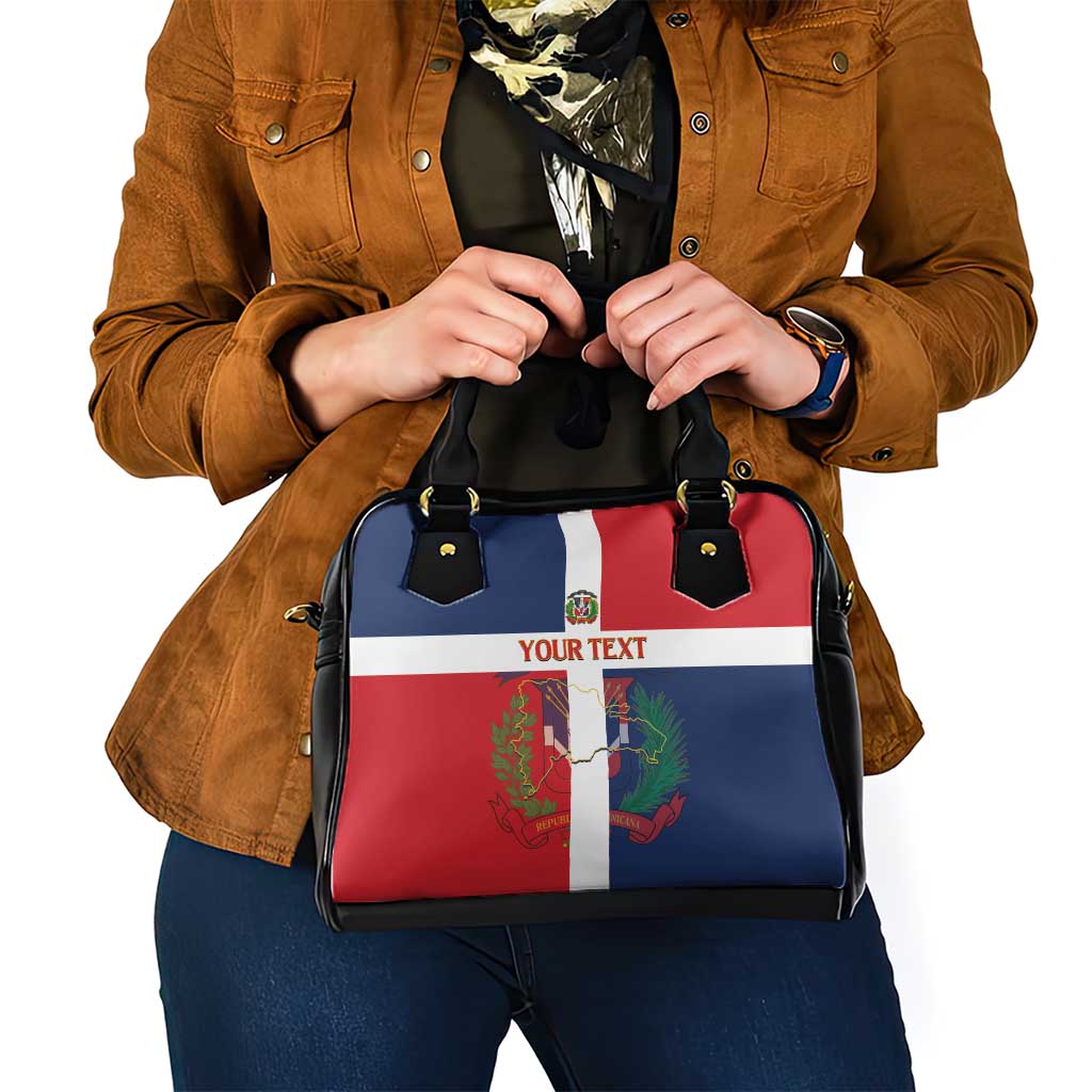 Custom Dominican Republic Football Shoulder Handbag Go Champions Flag Style