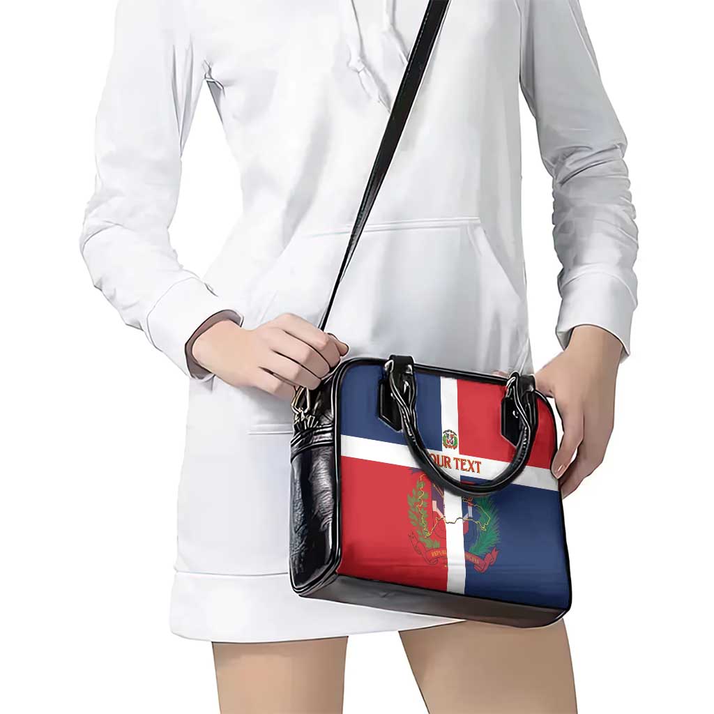 Custom Dominican Republic Football Shoulder Handbag Go Champions Flag Style