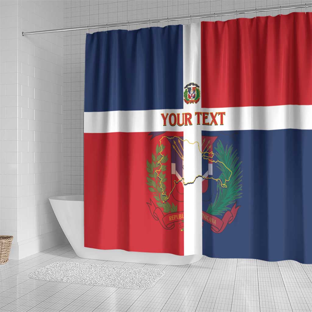 Custom Dominican Republic Football Shower Curtain Go Champions Flag Style