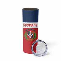 Custom Dominican Republic Football Skinny Tumbler Go Champions Flag Style