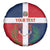 Custom Dominican Republic Football Spare Tire Cover Go Champions Flag Style