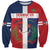 Custom Dominican Republic Football Sweatshirt Go Champions Flag Style