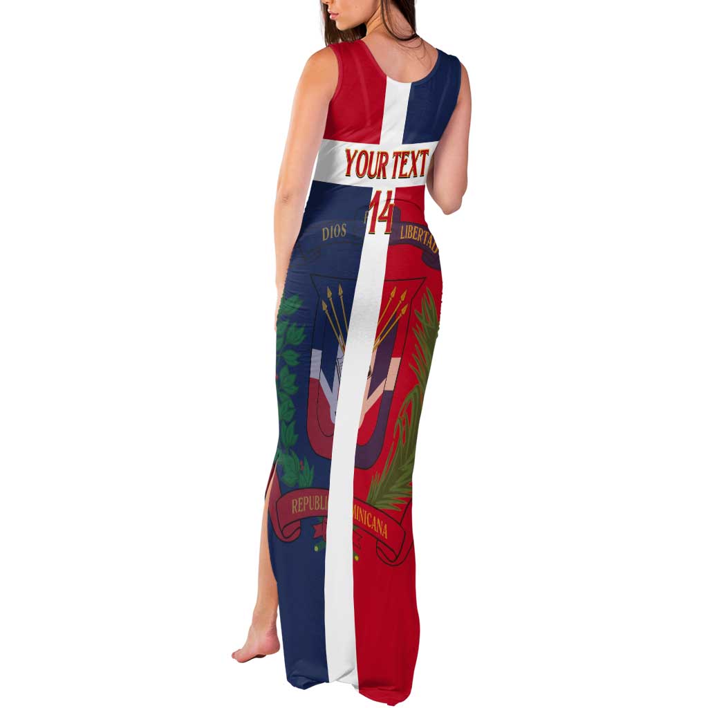Custom Dominican Republic Football Tank Maxi Dress Go Champions Flag Style