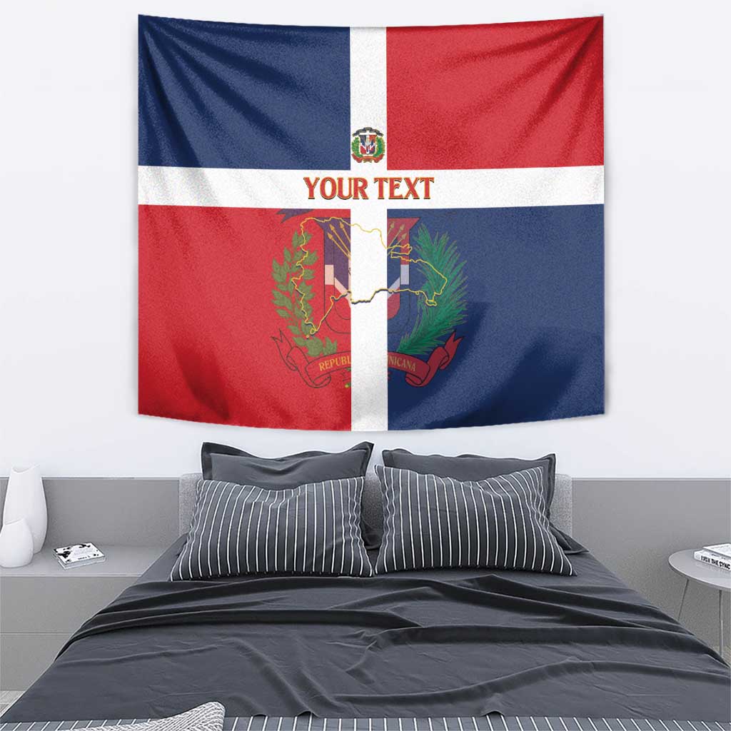 Custom Dominican Republic Football Tapestry Go Champions Flag Style