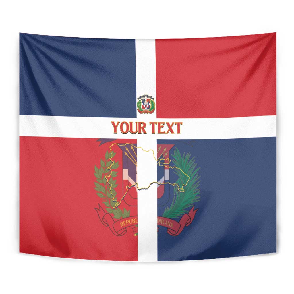 Custom Dominican Republic Football Tapestry Go Champions Flag Style