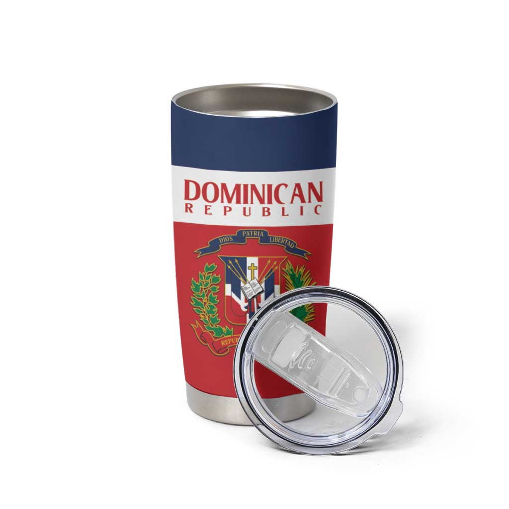 Custom Dominican Republic Football Tumbler Cup Go Champions Flag Style