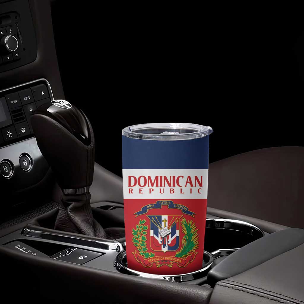 Custom Dominican Republic Football Tumbler Cup Go Champions Flag Style