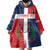 Custom Dominican Republic Football Wearable Blanket Hoodie Go Champions Flag Style - Wonder Print Shop