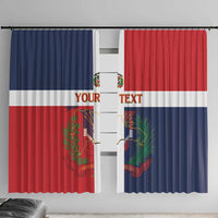 Custom Dominican Republic Football Window Curtain Go Champions Flag Style - Wonder Print Shop