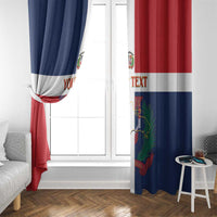 Custom Dominican Republic Football Window Curtain Go Champions Flag Style - Wonder Print Shop
