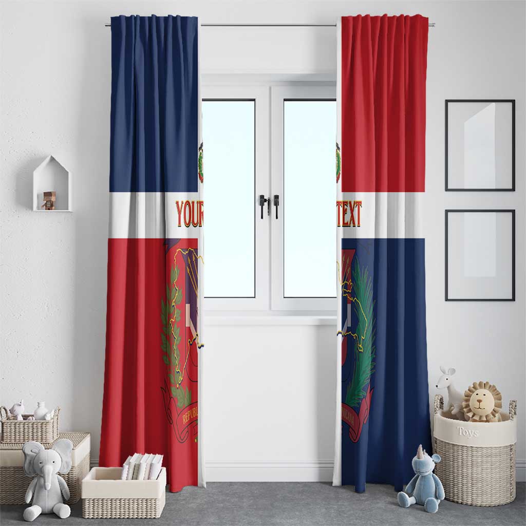 Custom Dominican Republic Football Window Curtain Go Champions Flag Style - Wonder Print Shop