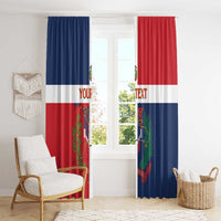 Custom Dominican Republic Football Window Curtain Go Champions Flag Style - Wonder Print Shop