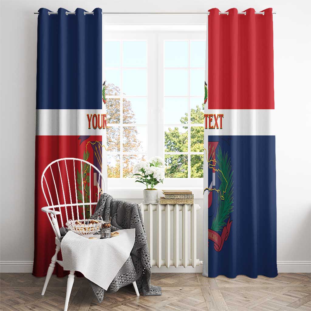 Custom Dominican Republic Football Window Curtain Go Champions Flag Style - Wonder Print Shop