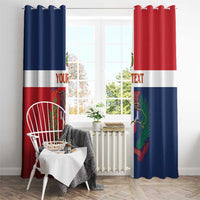 Custom Dominican Republic Football Window Curtain Go Champions Flag Style - Wonder Print Shop