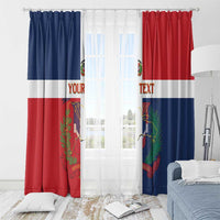 Custom Dominican Republic Football Window Curtain Go Champions Flag Style - Wonder Print Shop