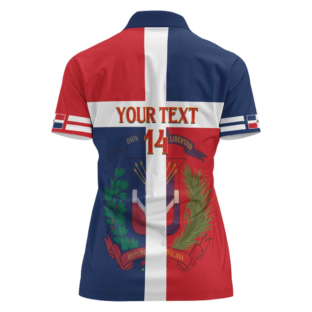 Custom Dominican Republic Football Women Polo Shirt Go Champions Flag Style - Wonder Print Shop