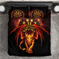 Cymru Am Byth Wales Darts Bedding Set Go Welsh Flame Style
