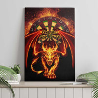 Cymru Am Byth Wales Darts Canvas Wall Art Go Welsh Flame Style