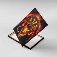 Cymru Am Byth Wales Darts Canvas Wall Art Go Welsh Flame Style