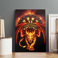 Cymru Am Byth Wales Darts Canvas Wall Art Go Welsh Flame Style