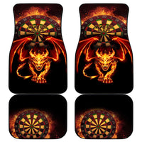 Cymru Am Byth Wales Darts Car Mats Go Welsh Flame Style
