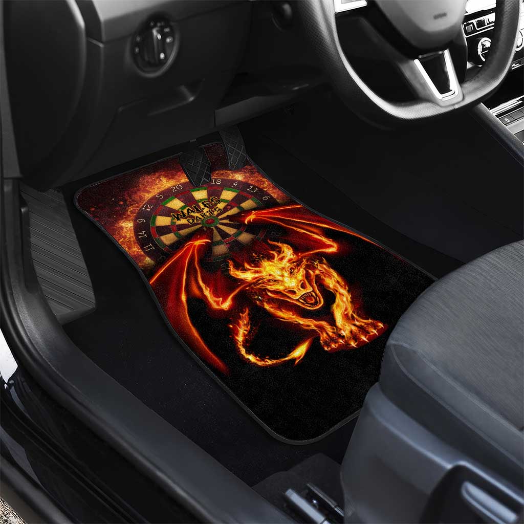 Cymru Am Byth Wales Darts Car Mats Go Welsh Flame Style