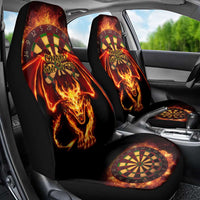 Cymru Am Byth Wales Darts Car Seat Cover Go Welsh Flame Style