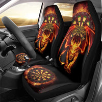 Cymru Am Byth Wales Darts Car Seat Cover Go Welsh Flame Style