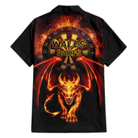 Cymru Am Byth Wales Darts Family Matching Puletasi and Hawaiian Shirt Go Welsh Flame Style