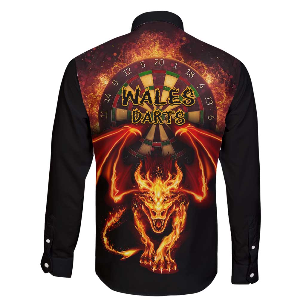 Cymru Am Byth Wales Darts Family Matching Puletasi and Hawaiian Shirt Go Welsh Flame Style