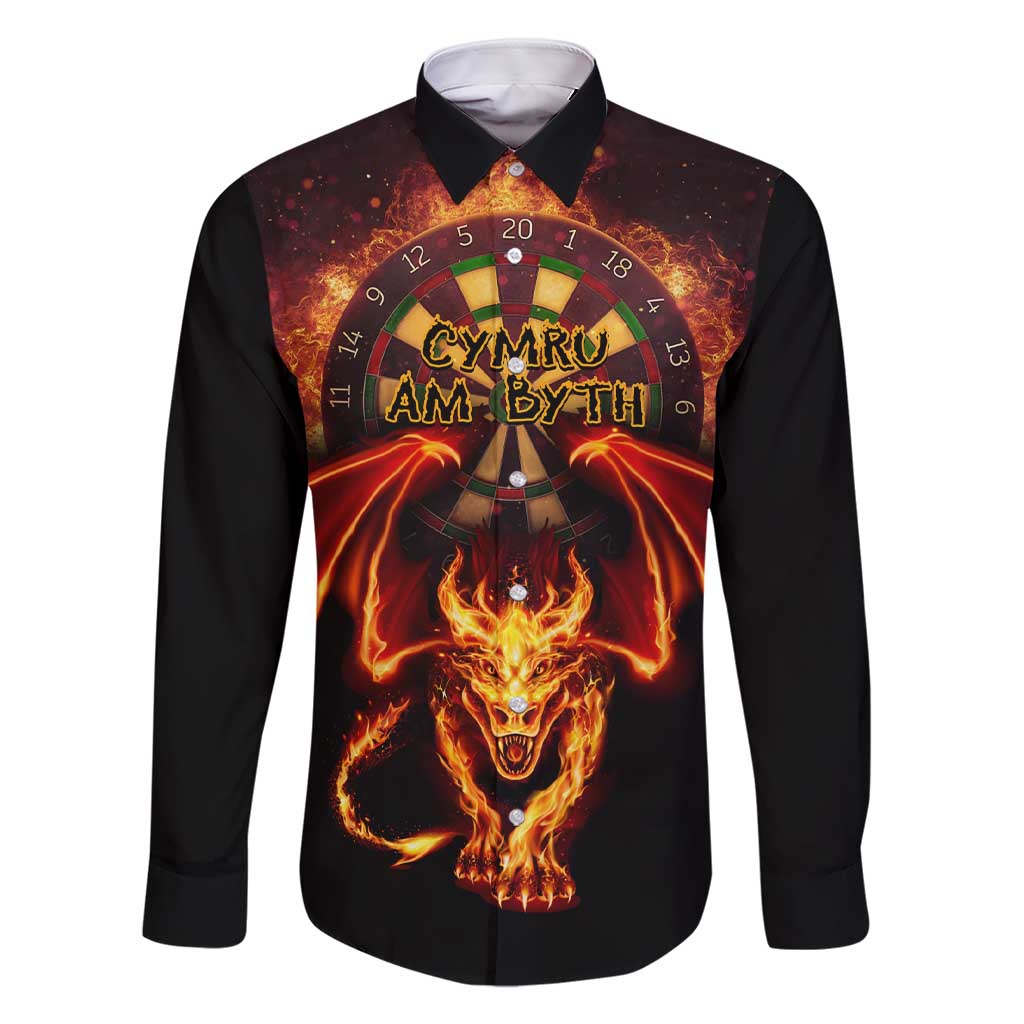 Cymru Am Byth Wales Darts Family Matching Short Sleeve Bodycon Dress and Hawaiian Shirt Go Welsh Flame Style