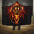 Cymru Am Byth Wales Darts Hooded Blanket Go Welsh Flame Style