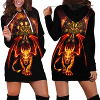 Cymru Am Byth Wales Darts Hoodie Dress Go Welsh Flame Style
