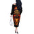 Cymru Am Byth Wales Darts Off The Shoulder Long Sleeve Dress Go Welsh Flame Style