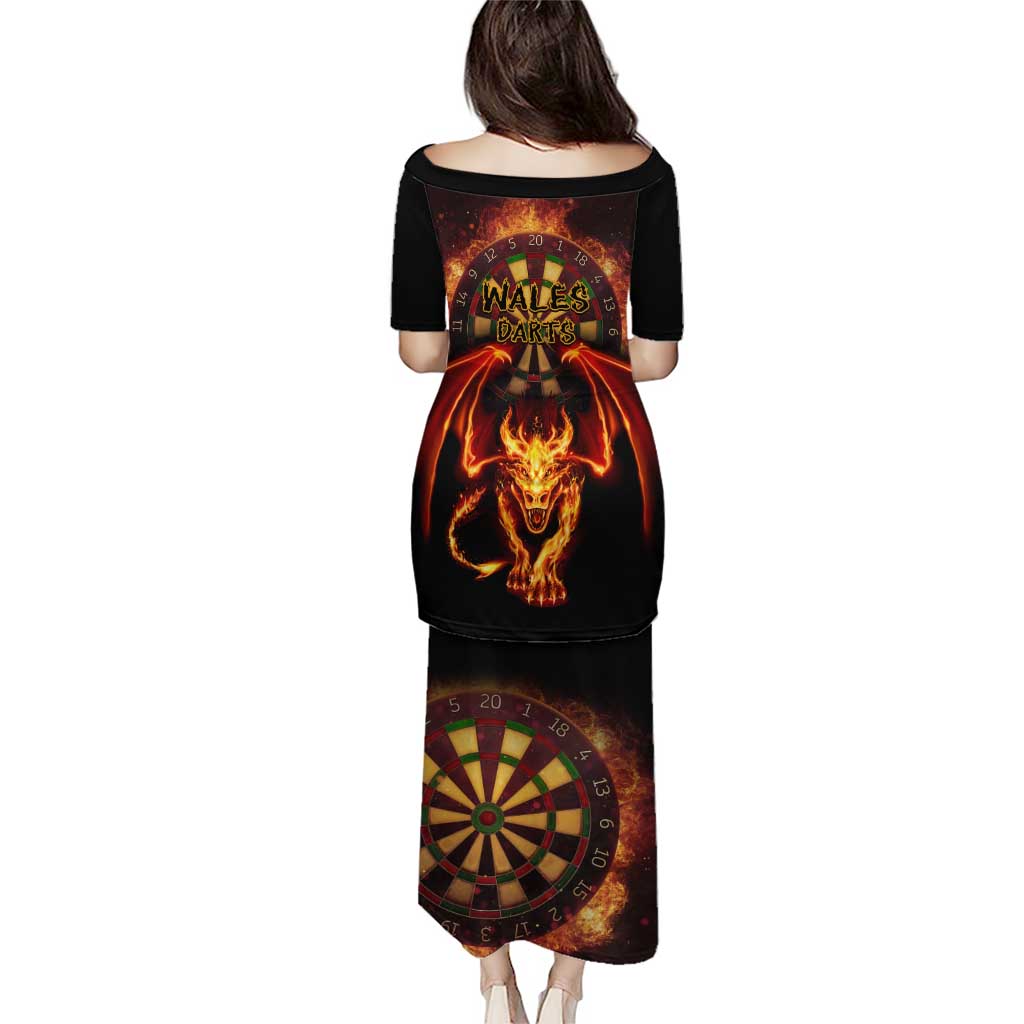 Cymru Am Byth Wales Darts Puletasi Go Welsh Flame Style