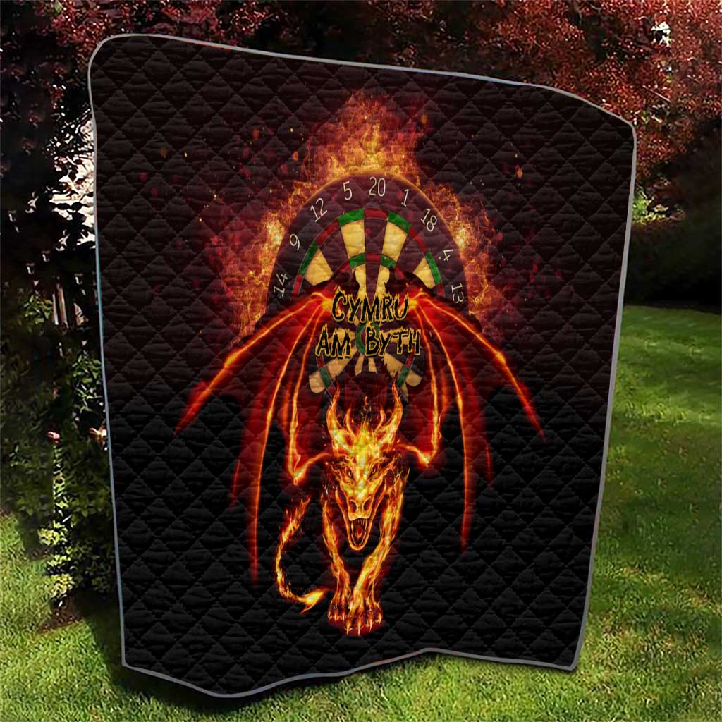 Cymru Am Byth Wales Darts Quilt Go Welsh Flame Style