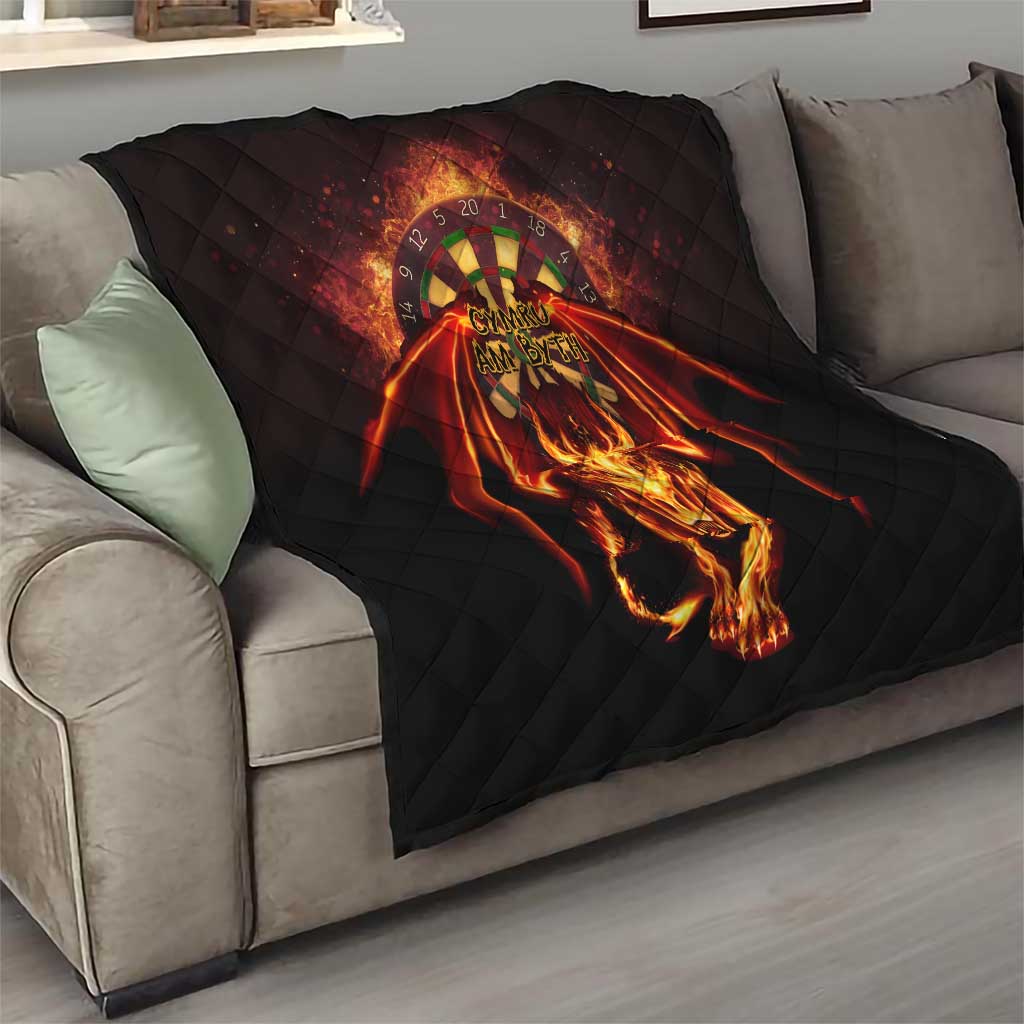 Cymru Am Byth Wales Darts Quilt Go Welsh Flame Style